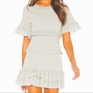 LoveShackFancy Aveline Smocked Minidress